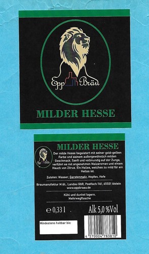 Bieretikett der epp - epp, brÄu