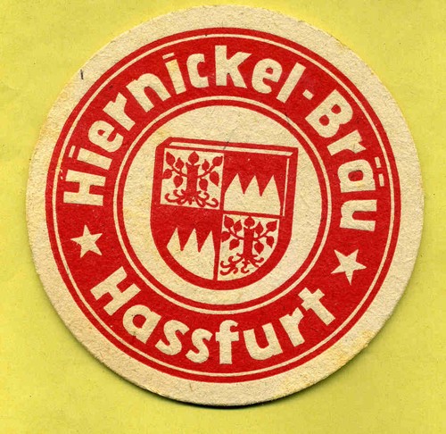 Bierdeckel hiernickel bräu - bierdeckel, hiernickel-bräu