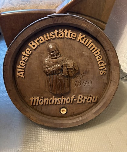 Mönchshof bräu holzrelief - mönchshof-bräu,