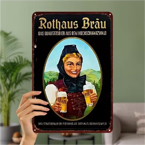 Blechschild rothaus bräu bier - blechschild,
