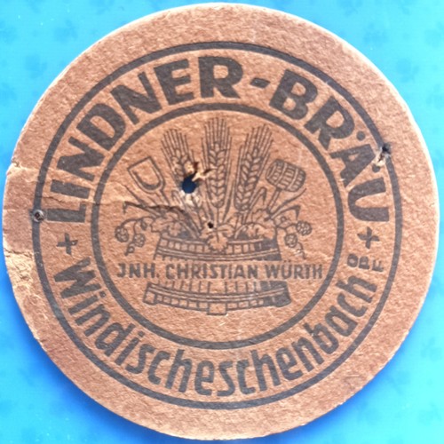 Alter bierdeckel lindner - bierdeckel, lindner-bräu