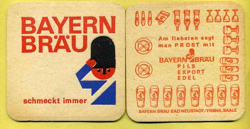 Bierdeckel bayern bräu bad - bierdeckel,