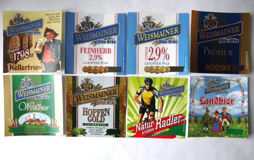 Bier etiketten weismainer - -,