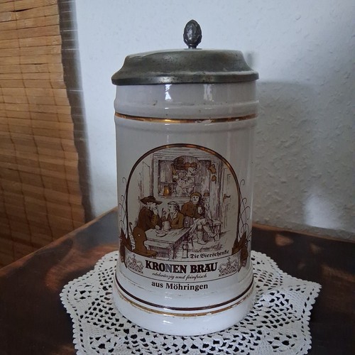 Bierkrug kronen bräu - bierkrug,
