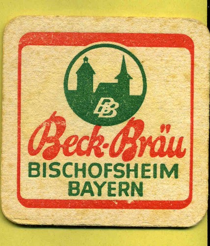 Bierdeckel beck bräu - bierdeckel, beck-bräu
