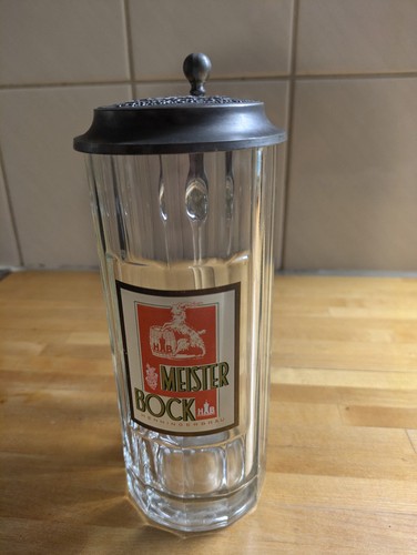 Glaskrug bierkrug henninger - bierkrug,