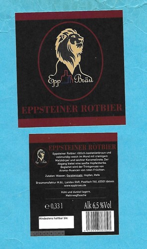 Bieretikett der epp - epp, brÄu