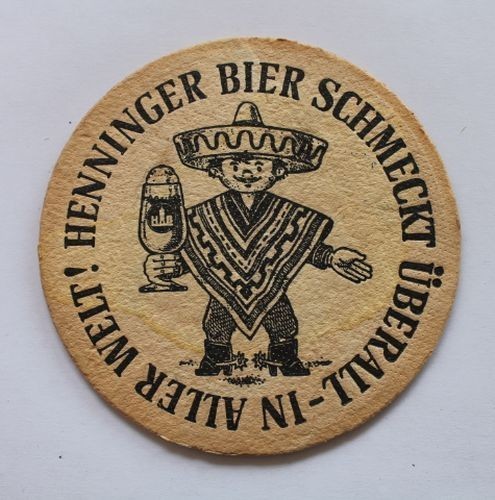 Bierdeckel henninger bräu - bierdeckel,