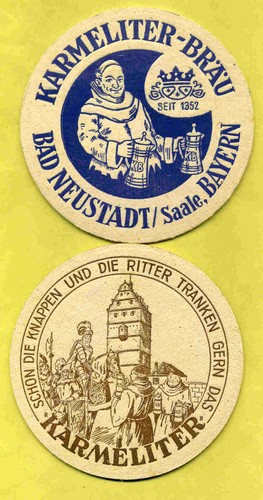 Bierdeckel karmeliter bräu - bierdeckel, karmeliter-bräu