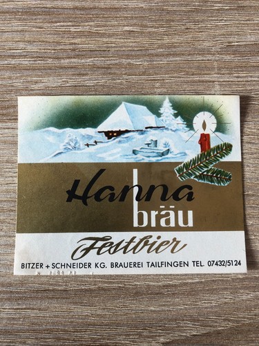 Bieretikett hanna bräu bitzer - bieretikett,