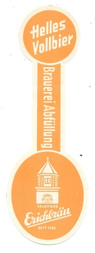 Altes bieretikett erich bräu - altes,