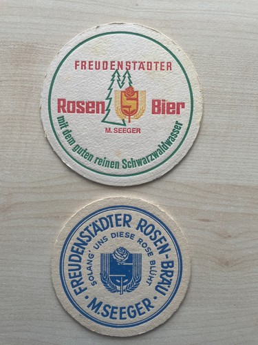 Alte bierdeckel rosen bräu - alte,