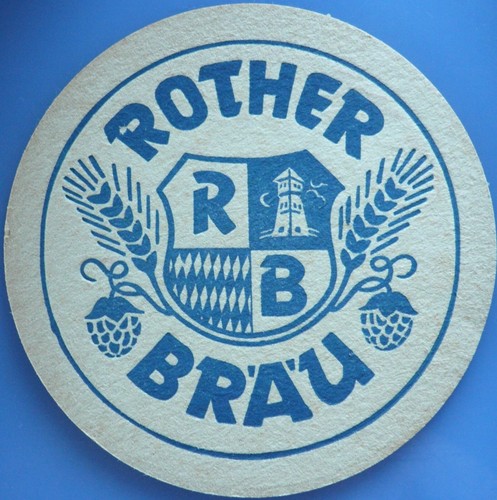 Alter bierdeckel rother bräu - bierdeckel, rother-bräu